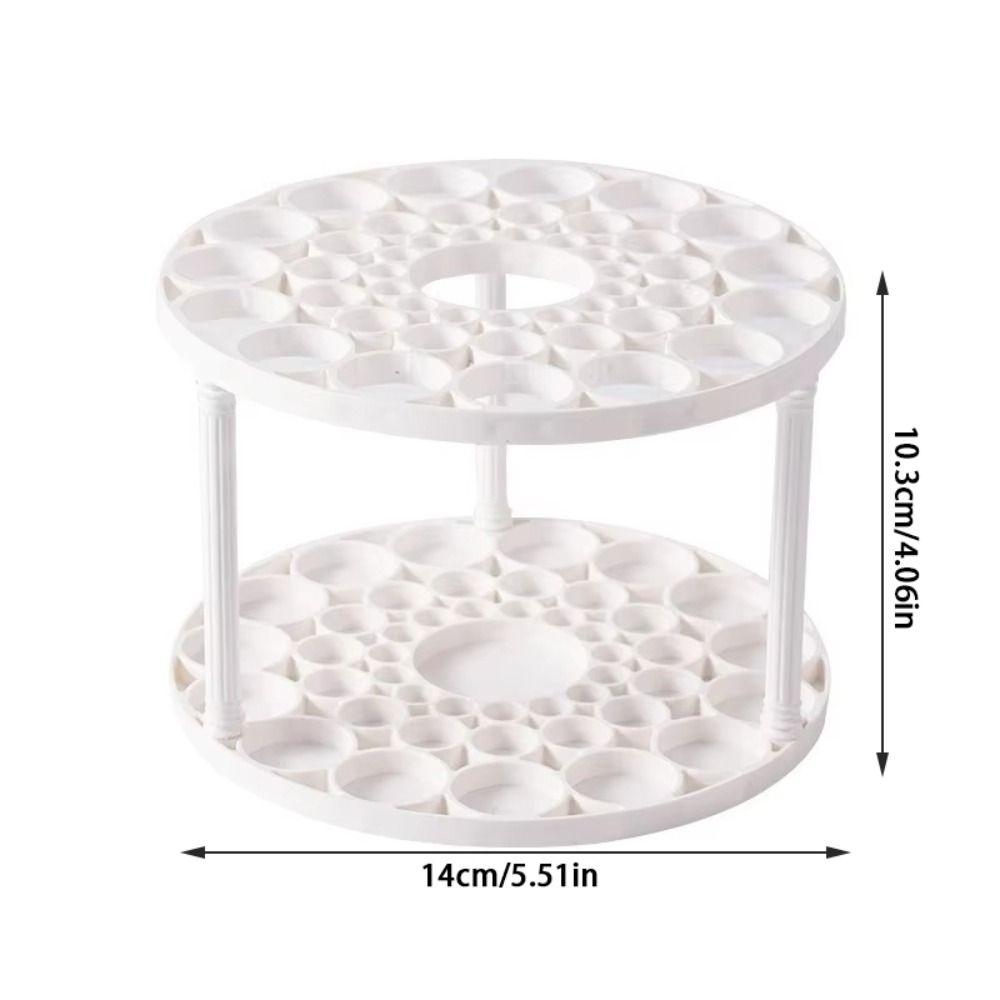 Коробка для хранения кистей для рисования с 45 отверстиями, вращающийся на 360° держатель для ручек, прочный настольный органайзер