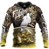 Men's and women's same 3D digital printing hooded sweater Fishing Luya lover pattern outdoor sports sweater