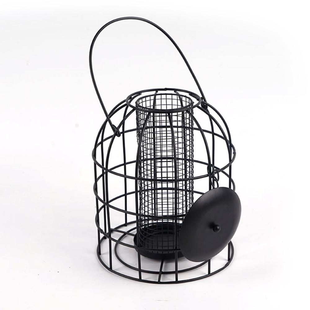 Large Mesh Metal Bird Feeder Durable Hanging Bird Feeder Iron Cage Bird Feeder Balcony Hanging