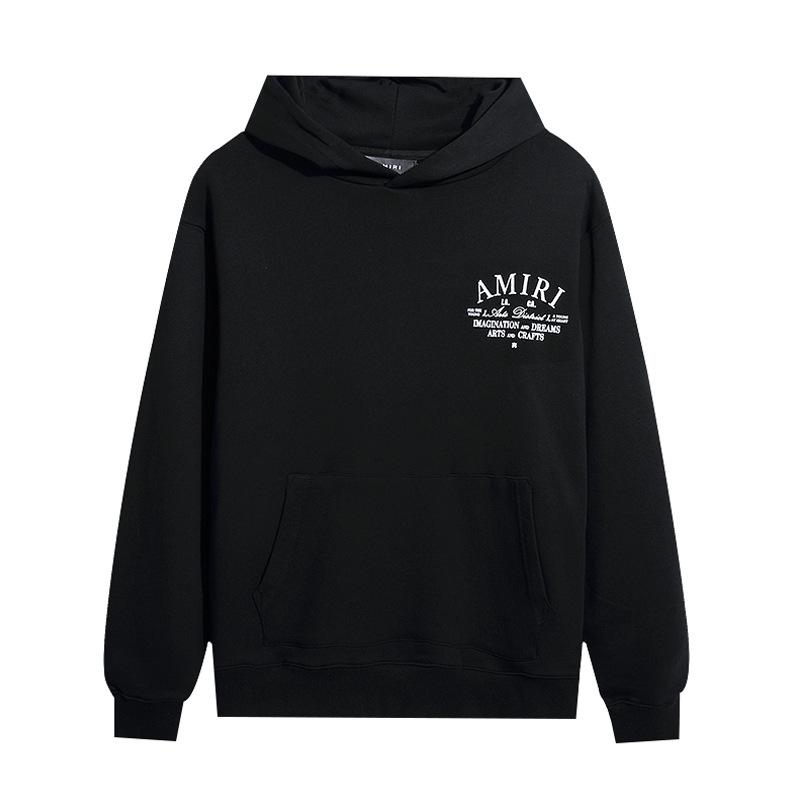 Унисекс худи AMIRI с высококачественным принтом, повседневное - Коллекция Осень/Зима 2024, трендовое американское