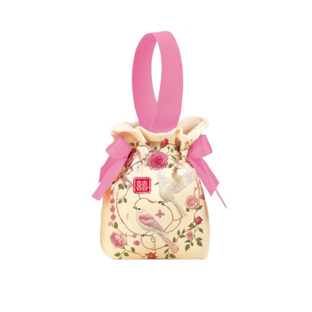 Свадебный мешочек для конфет с бантом Холщовая сумка в китайском стиле Милая маленькая сумочка на запястье Вечеринка
