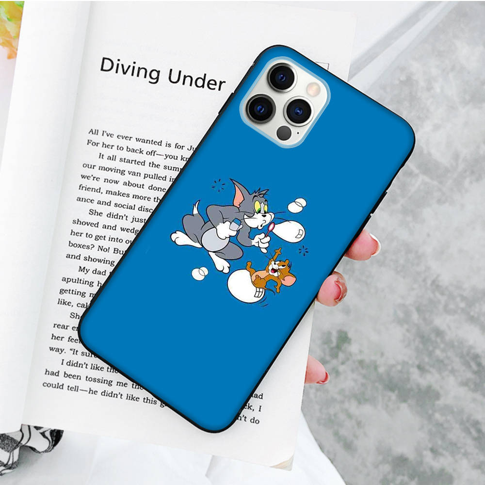 Мягкий чехол JT50 Tom and Jerry Cat Mouse для Xiaomi Poco X6 X4 M5 M6 F5 F6 C65 C55 C50 C51 C40 Pro Redmi 14C A3X 13C 12C 11T 10A 9C Note 7 6 8A Plus