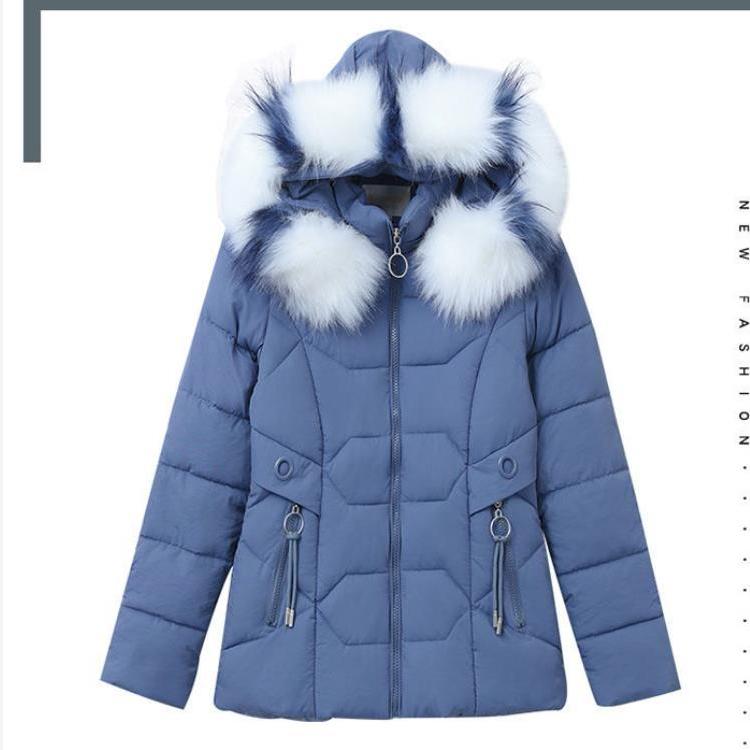 Зимняя куртка с большим меховым воротником, облегающее женское хлопковое красное пальто