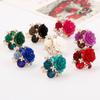 Fashion Sweet Resin Rose Flower Adjustable Personality Ring Ethnic Wind Ring