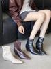 2025 Autumn and Winter New Pointed Wedge Temperament Thin French Fashion Sexy Beauty Female Internet Celebrity Long and Short Boots