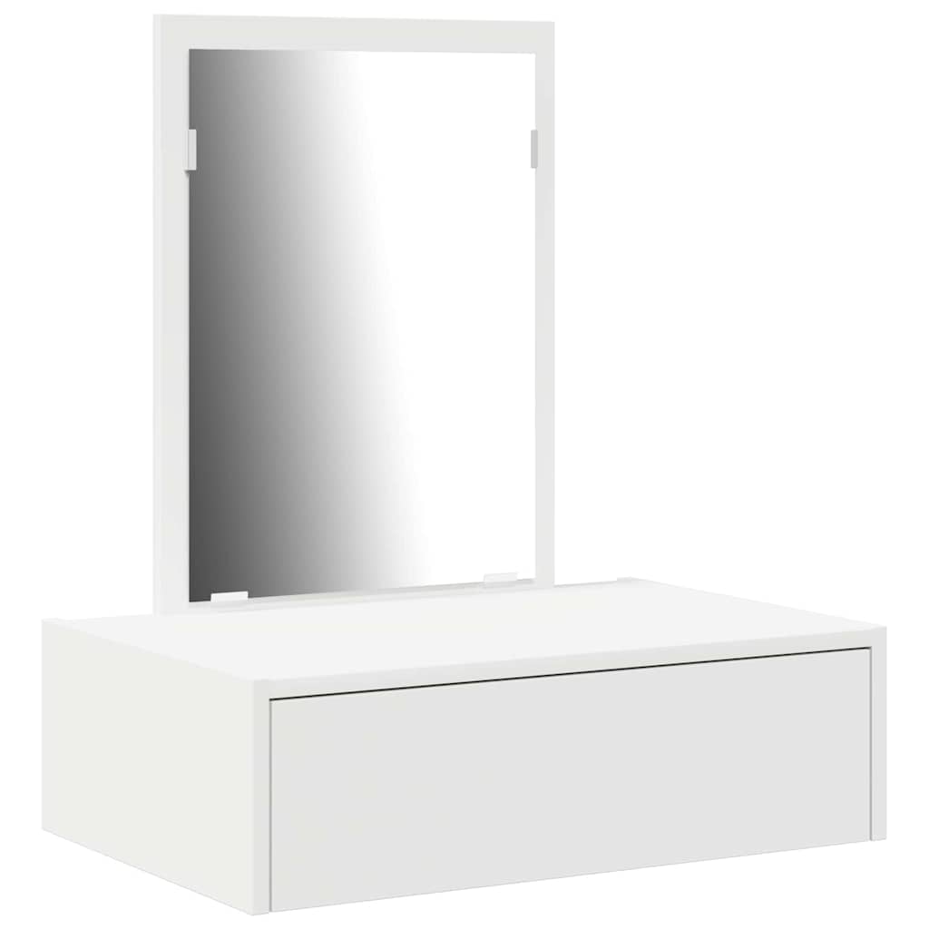 Makeup Table with Drawers White 60 x 40 x 70 cm Engineered Wood