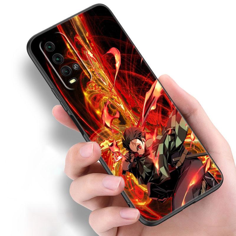 Чехол для телефона «Аниме Demon Slayer Kamado Tanjirou» для Xiaomi Redmi Note 11 10 9 8 T Pro 10S 5G 9A 9C 9S, мягкий черный чехол из ТПУ