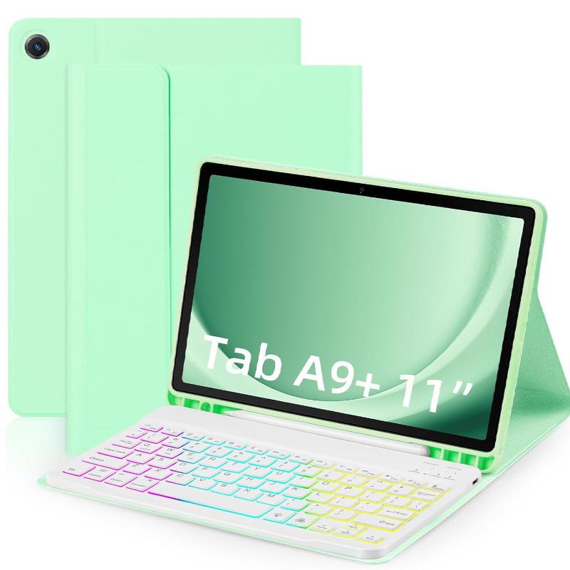 Совместимый чехол-клавиатура Bluetooth для Samsung A9 Plus X210/X216 с RGB-подсветкой клавиатуры A11 и защитной крышкой для мыши