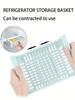 Корзина для хранения в холодильнике, расширяемая пластиковая полка-контейнер, органайзер для холодильника, ящик для экономии места, кухонные принадлежности