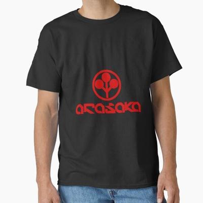 Логотип Arasaka - Красная Классическая Футболка Футболка Сделано в США/Австралии Размер S-2XL Унисекс Футболка