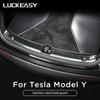 LUCKEASY модификация для модели Tesla 3 года, защита порога автомобиля, украшение для порога, защита багажника из нержавеющей стали