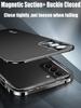 Модный магнитный металлический алюминиевый чехол-книжка для Samsung Galaxy S25 S24 S23 S22 S21 Ultra, ударопрочный чехол