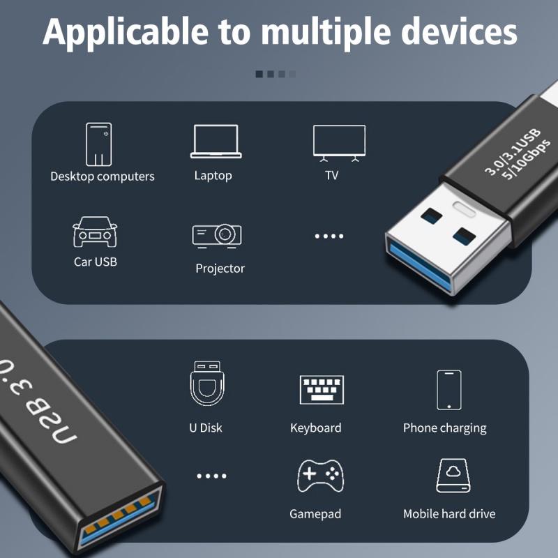 FONKEN USB 3.0 Micro USB Type-C OTG Разъем Разъем питания Адаптер для зарядки адаптер «папа-мама»/папа-папа/мама-папа конвертер