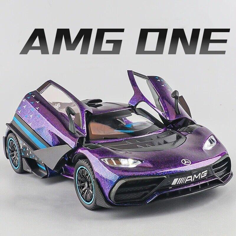 1/24 Mercedes Benz AMG ONE литая модель игрушечного автомобиля со звуком и светом коллекционный подарок