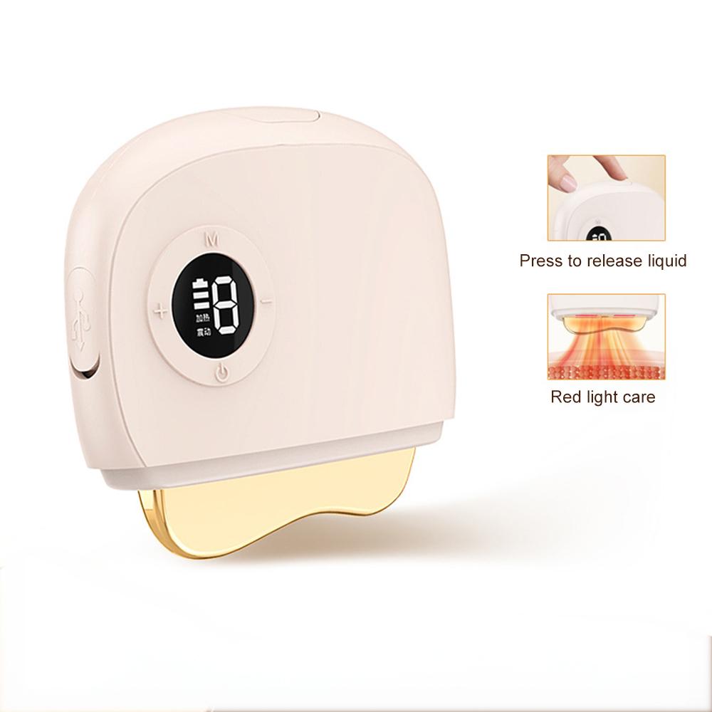 Heated Electric Massager with Microcurrent for Neck & Body,Gua Sha Tool and Aromatherapy Massager - Professional Portable Device