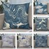 Fashion Sea Waves Pillow Case Short Plush Double-sided Print Square Throw Pillow Covers Sofa Home Cushion Decor