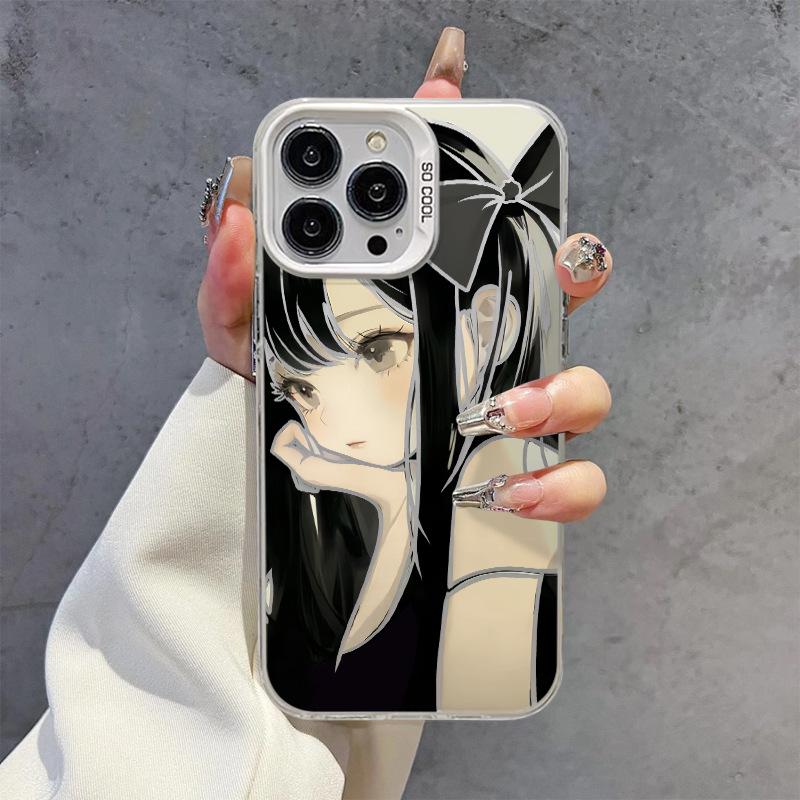 Чехол для телефона с изображением черноволосой девушки для Apple iPhone X-XS-XR-XS Max-11-12-13-14-15-7P-8P-14 Plus