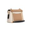 Coach Tammie 26 Logo Snap Polished Leather Chain Flap Shoulder Crossbody Bag Medium Women bags Milk-Tea White C6786-IMCAH