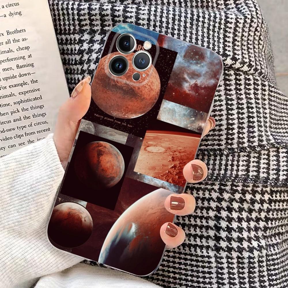 Чехол для телефона Планета Сатурн Марс для iPhone 15 8 7 6 6S Plus X SE 2020 XR XS 14 11 12 13 Mini Pro Max Мобильный чехол