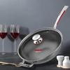 KOBACH 304 Stainless Steel Honeycomb Non-stick Wok with Visible Lid