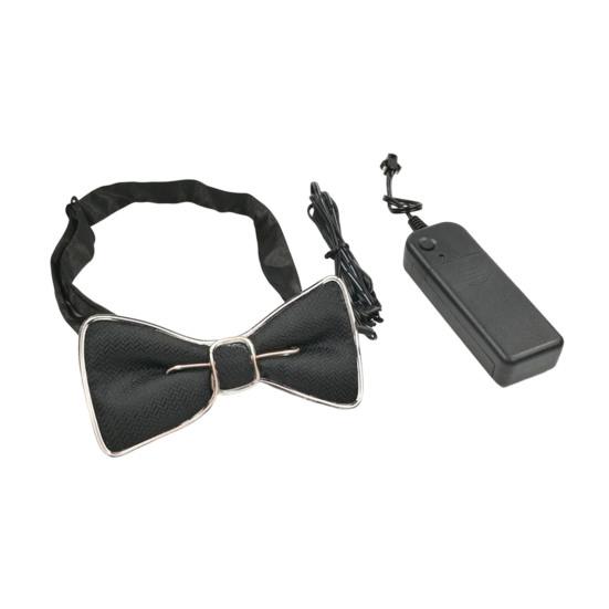 Luminous Necktie Detachable Design Glowing Bow Tie Masquerade Party Halloween Cosplay Costume Accessory
