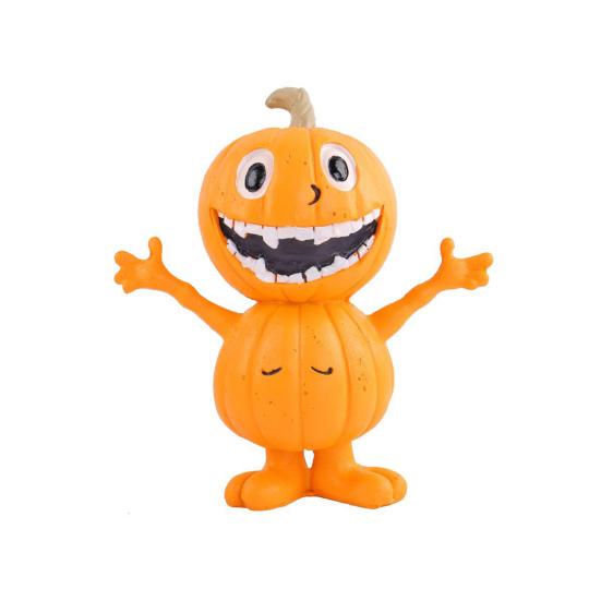 Хэллоуинское украшение в мультяшном стиле, дизайн с ярким выражением, тыквенное украшение, радостная праздничная атмосфера, декор