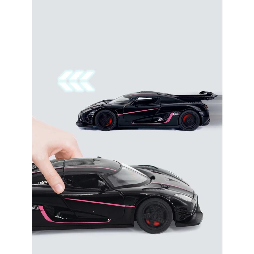1/32 Koenigsegg ONE 1 литая спортивная модель автомобиля гоночные автомобили модель имитация звука и света детская игрушка подарок