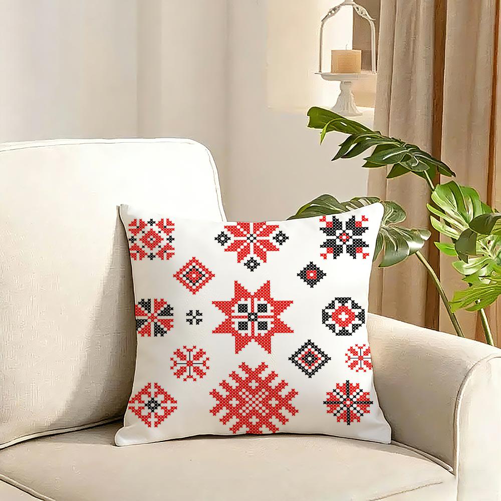 Russian shading Cushion Cover Reversible Plush Pillow Cover Soft Fluffy Home Decor for Sofa Bedroom