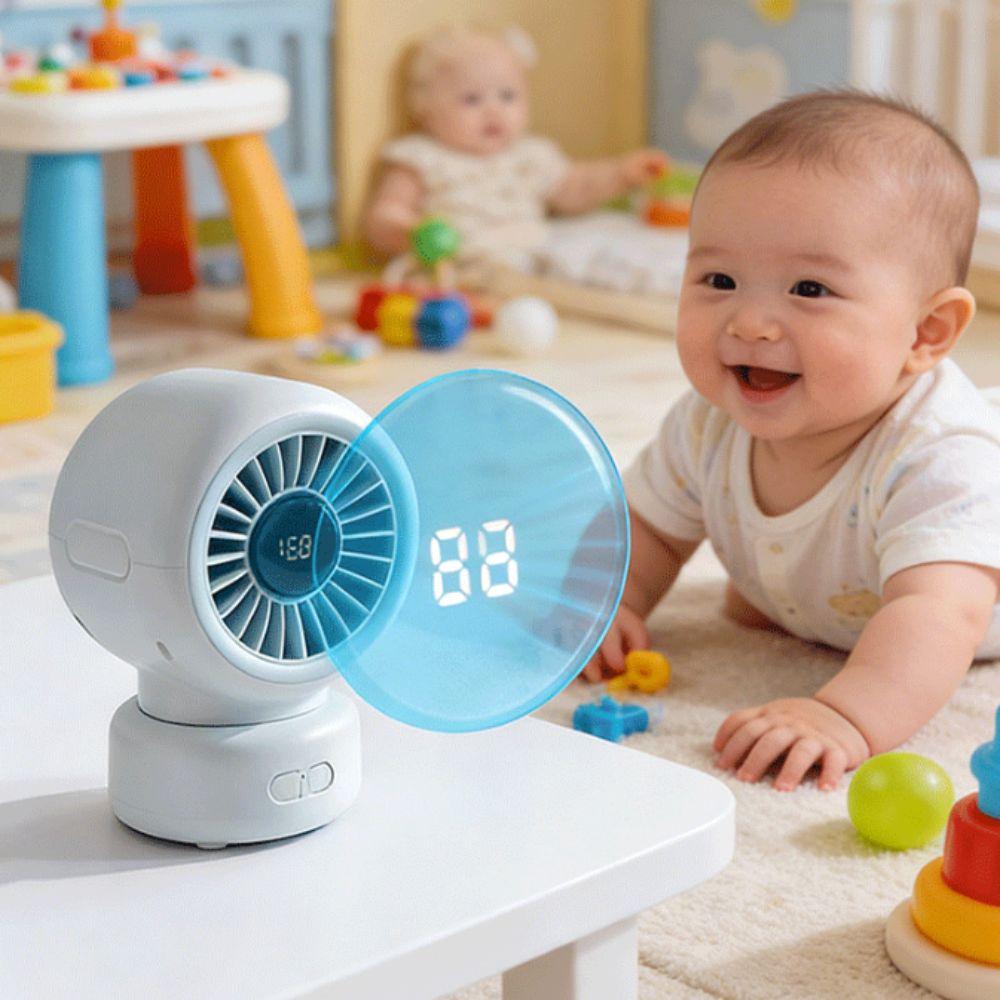 12H Runtime Baby Stroller Fan 3600mAh Rechargeable Fan Intelligent Octopus Clip Fan Children Use