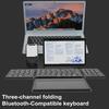 Tri-fold Wireless Keyboard Touchpad Portable Rechargeable Foldable Phone Tablet Computer Bluetooth-compatible Keyboard for Window for iOS for Android