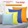 Solid Color Cotton Canvas Waist Pillow Cover Without Insert - Office Throw Pillow Cushion