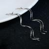 Women Drop/Dangle Fashion Accessories Twisted Long Line Ear Line Ear Studs Jewelry Drop Earrings