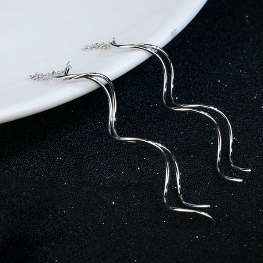 Women Drop/Dangle Fashion Accessories Twisted Long Line Ear Line Ear Studs Jewelry Drop Earrings
