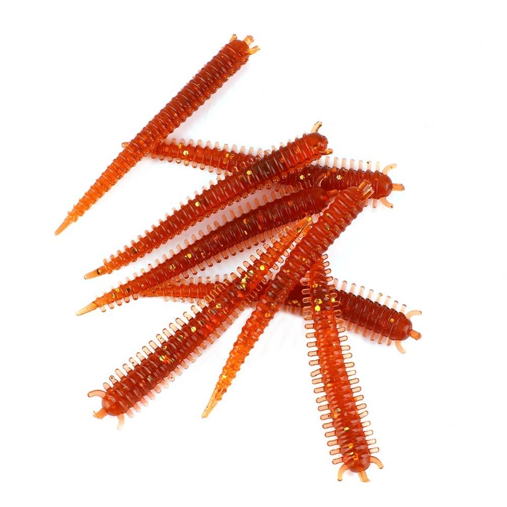 30pcs Fishy Smell Earthworm Fishing Bait Elastic Maggot Lures Earthworm Lures Saltwater Fishing