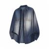 Spring And Autumn Men'S Denim Long Sleeve Lapel Shirt Men'S Casual Loose Shirt Jacket
