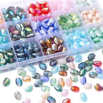 10 шт./пакет, цветные однотонные и прозрачные хрустальные бусины красивого кроя, браслет «сделай сам», ожерелье, серьги, ювелирные аксессуары