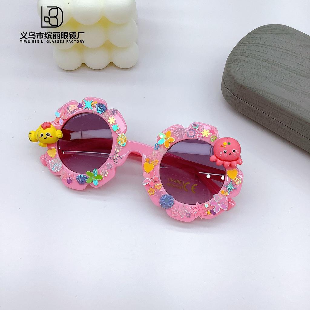 Fashion Children'S Sunglasses Boys And Girls Diy Cute Starfish Glasses Children'S Versatile Sunscreen Sunglasses