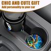 Colorful Sea Turtle Car Coasters for Cup Holders, 2 Pack Absorbent Ceramic Animals Car Cup Coasters Interior Accessories 2.56 Inch for Women Men