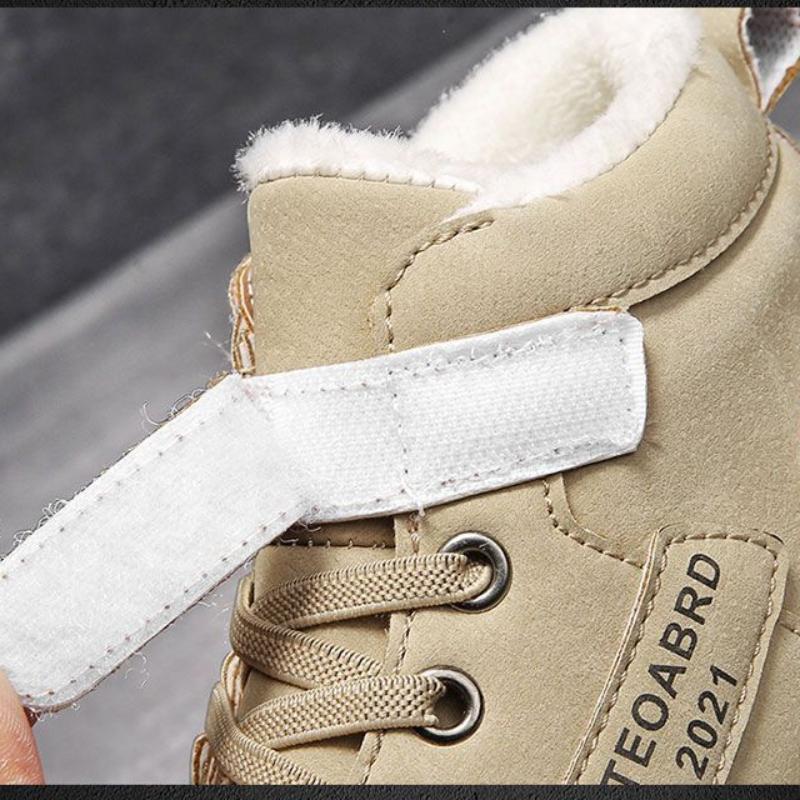 Winter Children's Snow Boots Warm Lined Boys Sport Shoes Non-slip Sneakers Student Shoes Hiking Boots Children's Thick and Warm Snow Boots