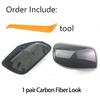 Car Side Door Rearview Side Balck Carbon Fiber Style Mirror Cover Caps for BMW 5 6 Series E60 E61 E63 E64 2003-2010