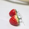Jewelry Cute Dangle Women Red Vivid Strawberry Drop Earrings Fashion Accessories Ear Studs Jewelry