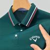 Callaway Embroidered 2025 Новая летняя рубашка поло для мужчин Высококачественная повседневная удобная и дышащая футболка с коротким рукавом для мужчин