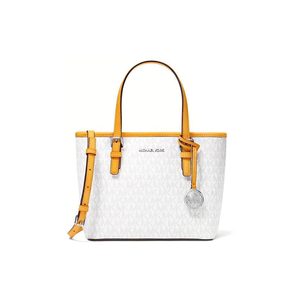 Michael Kors Mk Jet Set Подвеска с монограммным логотипом Кожаная сумка-тоут для работы и покупок Мини-сумка через плечо Женская сумка-тоут 35T9STVT0B-CITRUS-MULTI