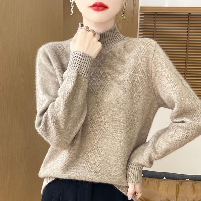 Женский кашемировый свитер Qinghe кашемир 30% кашемир 70% шерсть осенне-зимний пуловер теплый и модный
