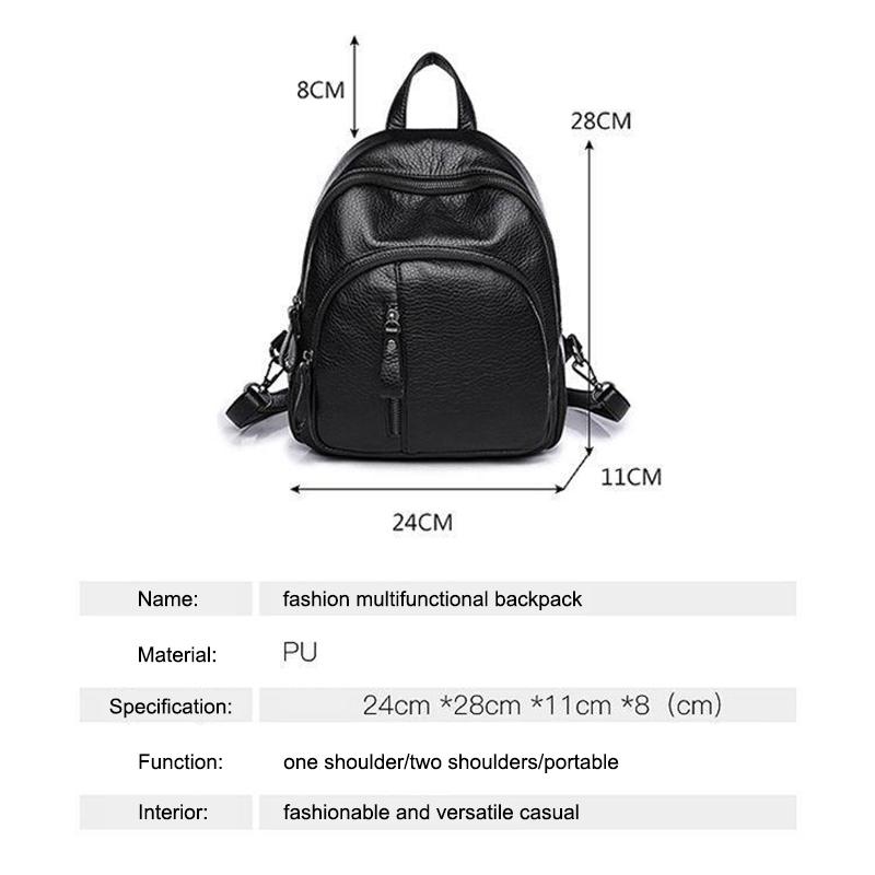 Anti-Theft Soft Pu Leather Backpack Women Vintage Shoulder Bag Ladies Mini Travel Backpack School Bags Girls