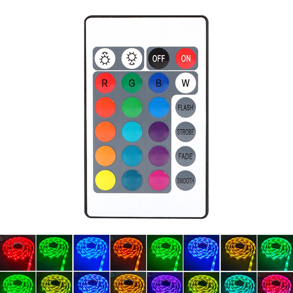 24-клавишный ИК-пульт дистанционного управления Серия E27 W28 Светодиодные RGB лампочки Пульт управления Домашний декор Освещение Регулятор смены цвета