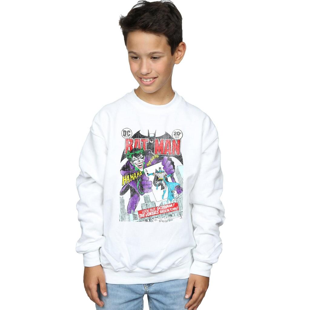DC Comics Boys Batman Joker Playing Card Cover Sweatshirt