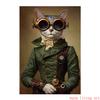 Retro Steampunk Cat Wolf Astronaut Rabbit Poster Art Canvas Painting Funny Animal Tiger Gorilla Poster Living Room Home Decor