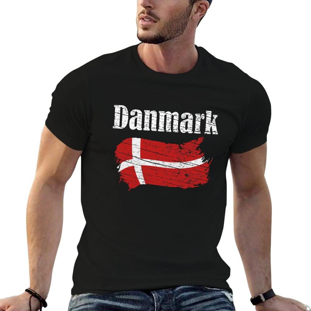 Danmark Danish Flag Vintage Graphic Denmark Lovers Tourists Souvenir Cool National Gift TShirt