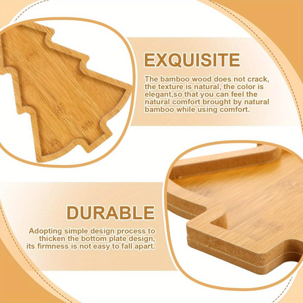 Wooden Christmas Tree Plate Tray for Food Appetizers Desserts Snackacs Sushi Japanese Sashimi Plate Restaurant